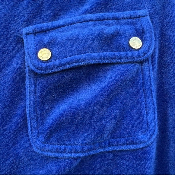 Juicy Couture Jogger Pants Women's Size XS Blue Velour w Back Pockets Cozy Y2K - Picture 12 of 17